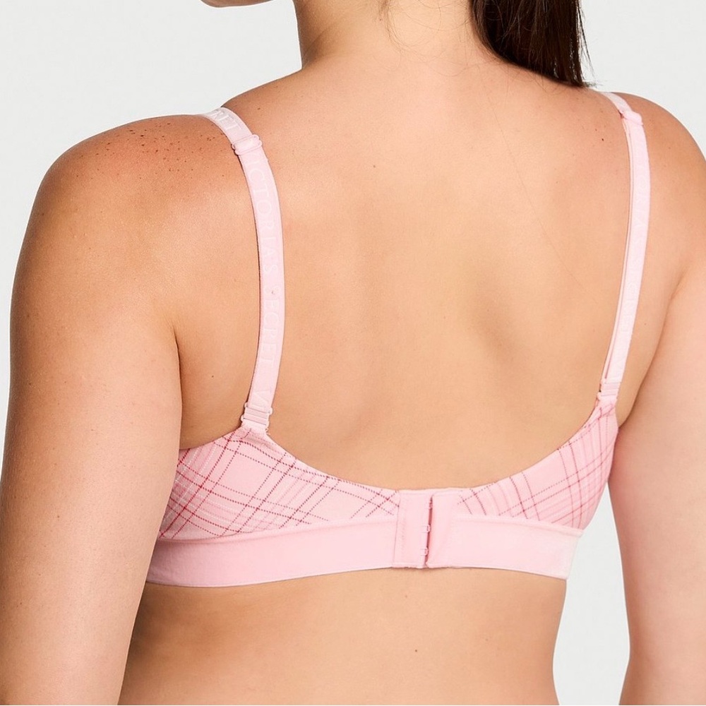 Victoria's Secret Light Pink Plaid Bra - Picture 3 of 4